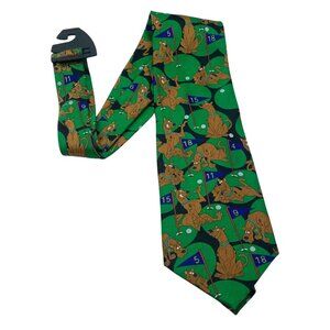 Vtg 1999 Scooby-Doo! Golf Themed Tie Cartoon Network Men‎ One Size